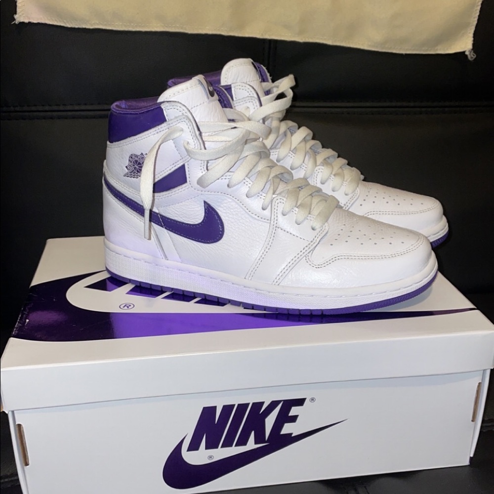 Jordan 1 high metallic purple size 8 womens, 6.5 mens